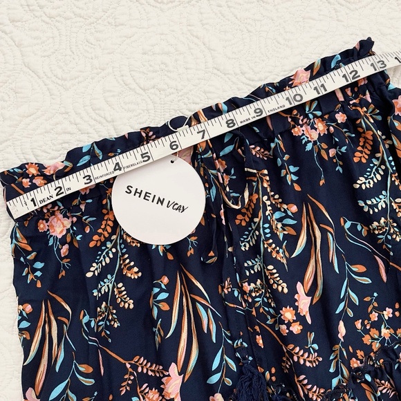 NWT SHEIN Skirt Women’s VCAY Boho Flowy Floral Ruffle Hem Size M (US 6) - Picture 7 of 12